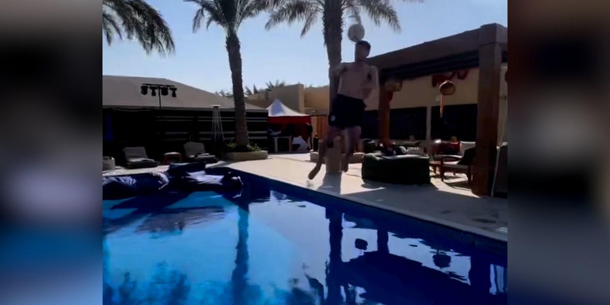 Jack Grealish and Declan Rice impress with keepie-uppies over hotel ...