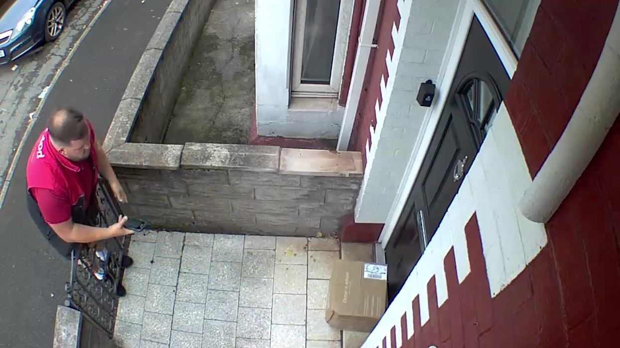 Delivery driver throws customer's order on driveway without even getting out of the car