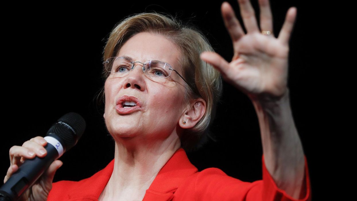 Democratic presidential candidate Elizabeth Warren