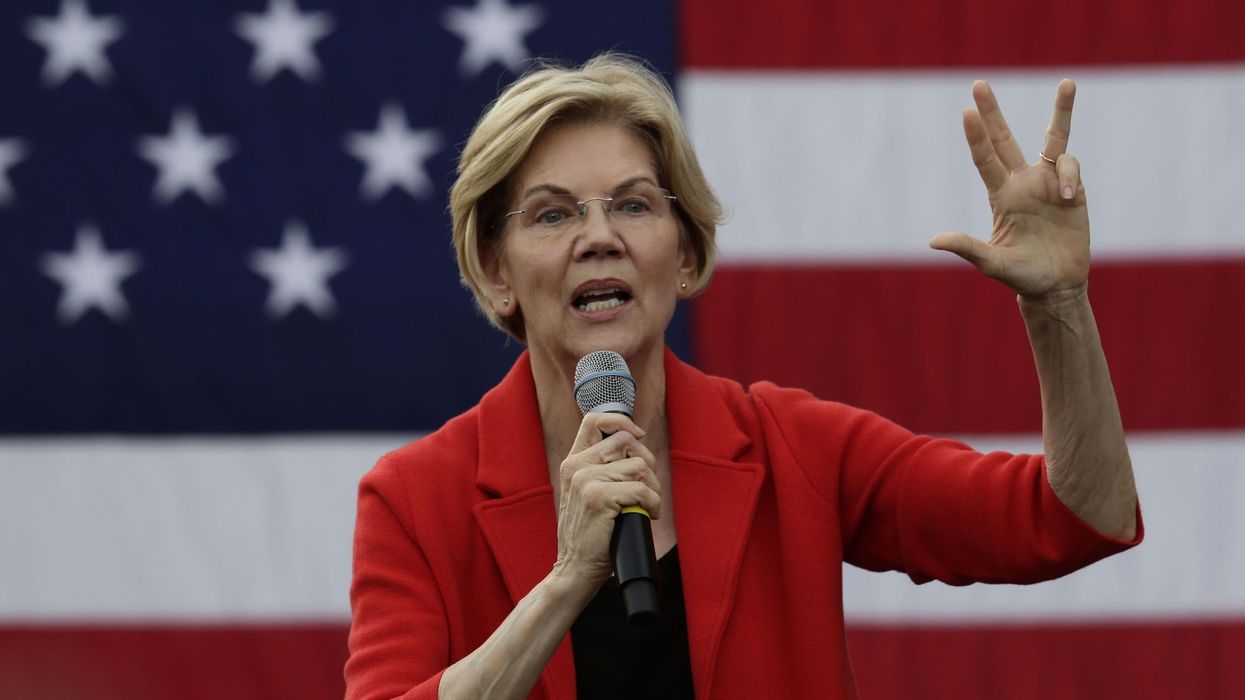 Democratic presidential hopeful Senator Elizabeth Warren speaks during a campaign town hall at George Mason University in Fairfax, Virginia