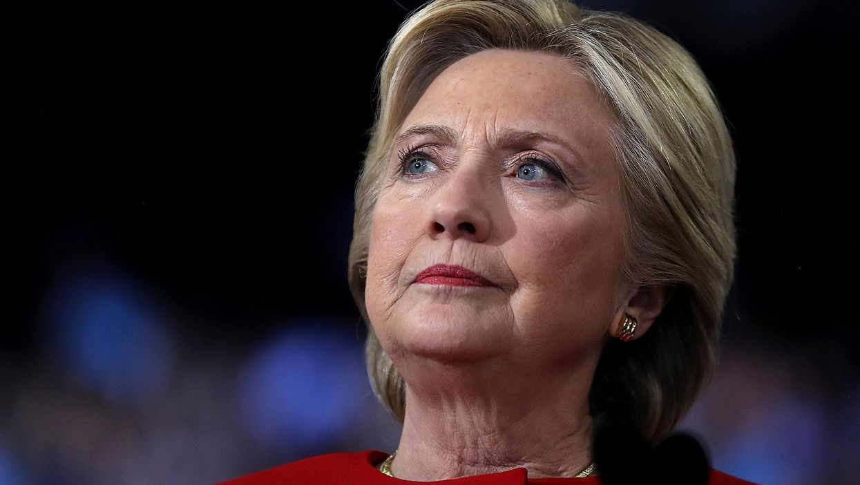 Democratic presidential nominee former Secretary of State Hillary Clinton speaks during a campaign rally at North Carolina State University on 8 November, 2016 in Raleigh North Carolina