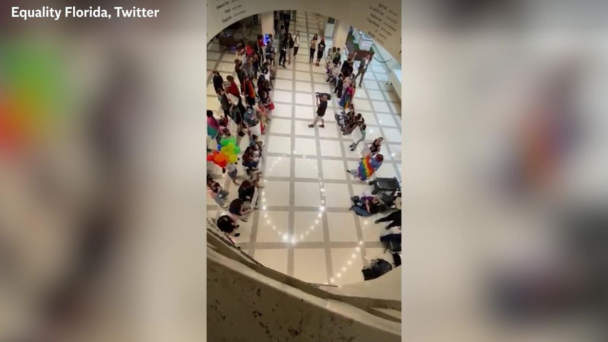 High School protestors rally against Florida 'Don't Say Gay' bill