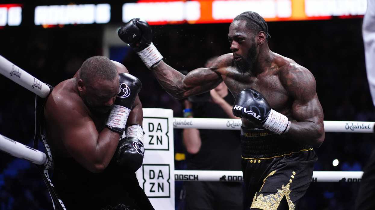 Watch moment Wilder tells Chisora 'I love you' - before sending him through ropes