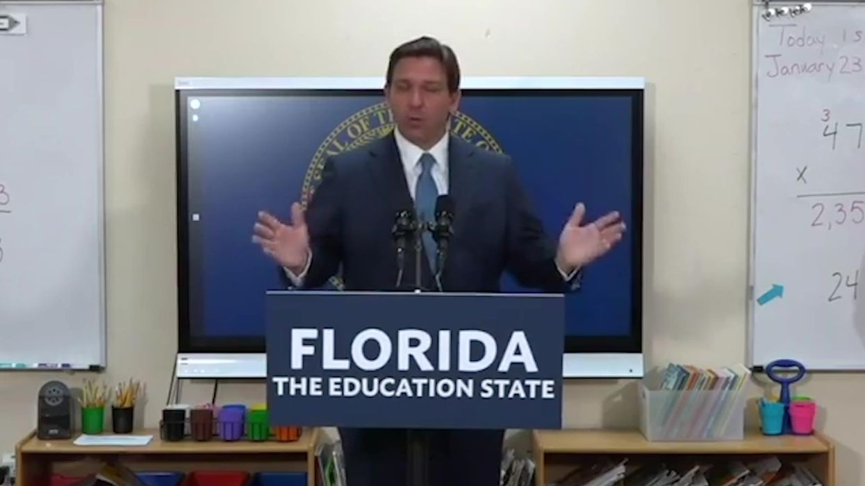 DeSantis disapproves of African-American history course standing at ironic podium