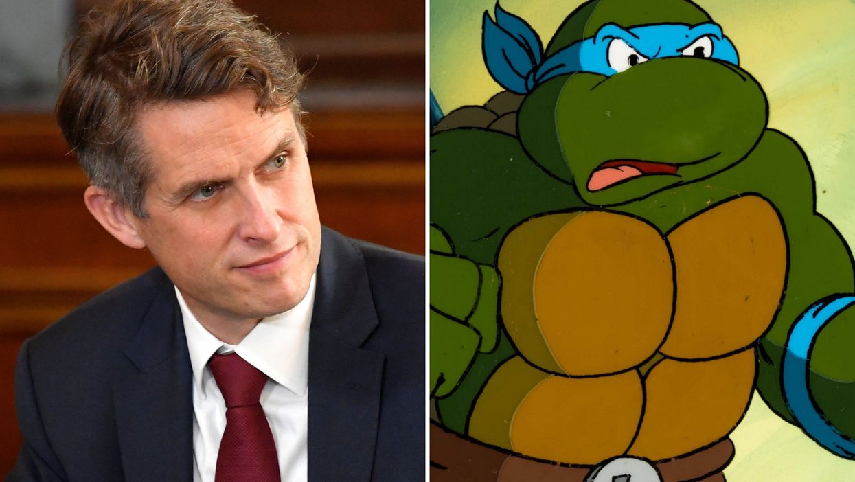 <p>Despite Gavin Williamson’s (L) attempts to fight censorship, this Teenage Mutant Ninja Turtles is just one victim of such curbs under Tory rule</p>