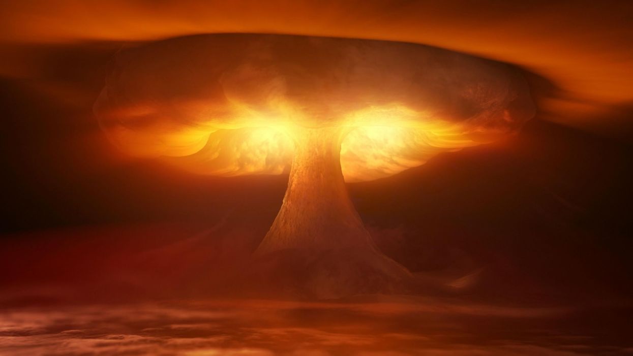 Digital rendering of a nuclear explosion