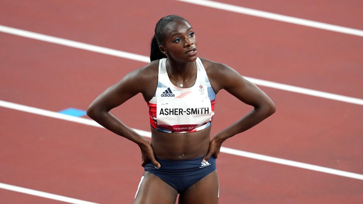Dina Asher-Smith after her 100m semi-final in Tokyo (Martin Rickett/PA)