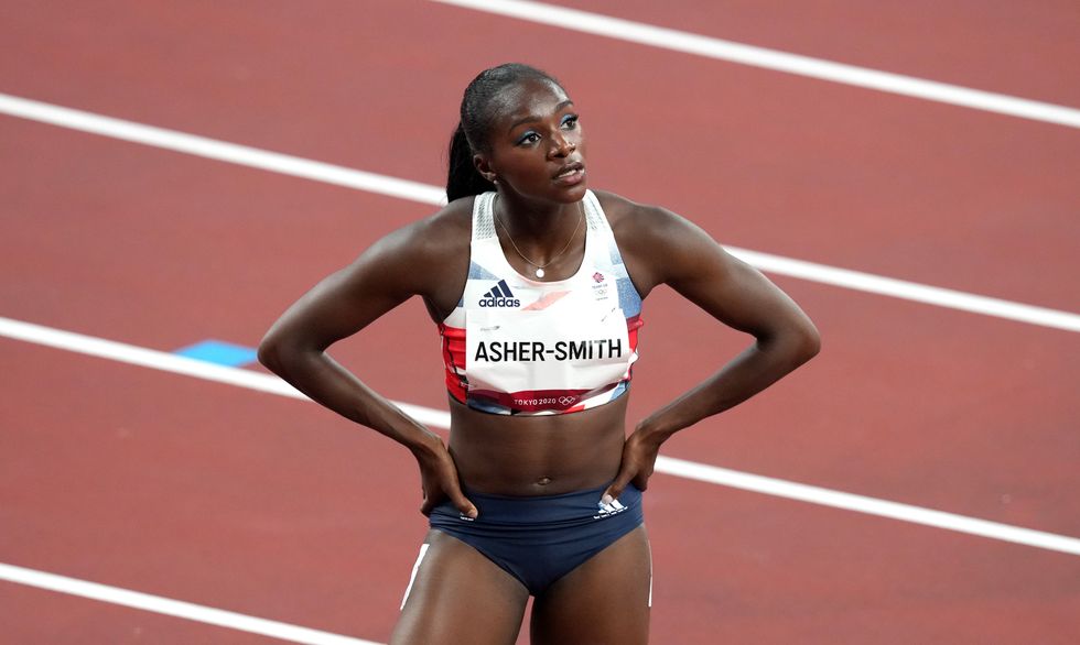 Dina Asher-Smith after her 100m semi-final in Tokyo (Martin Rickett/PA)