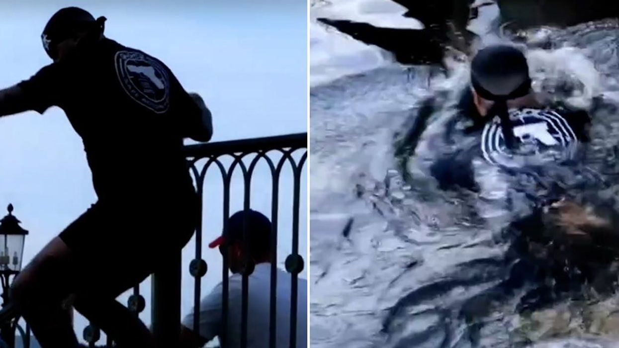 Disney World guest jumps into park lagoon 'for $6,000 bet' in wild clip