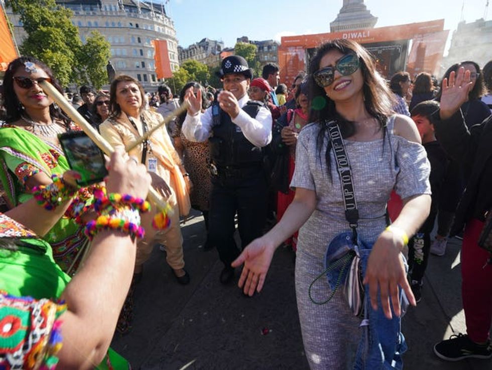 In Pictures: Trafalgar Square awash with colour in Diwali celebration ...