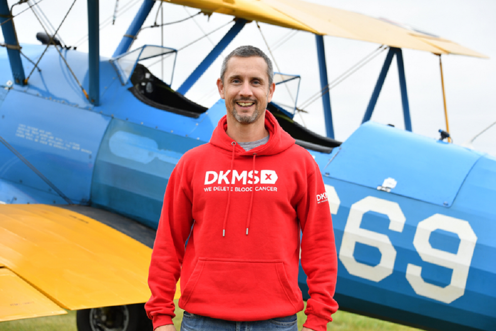 DKMS blood cancer patient and wing walker Peter McCleave (Theo Wood/DKMS).