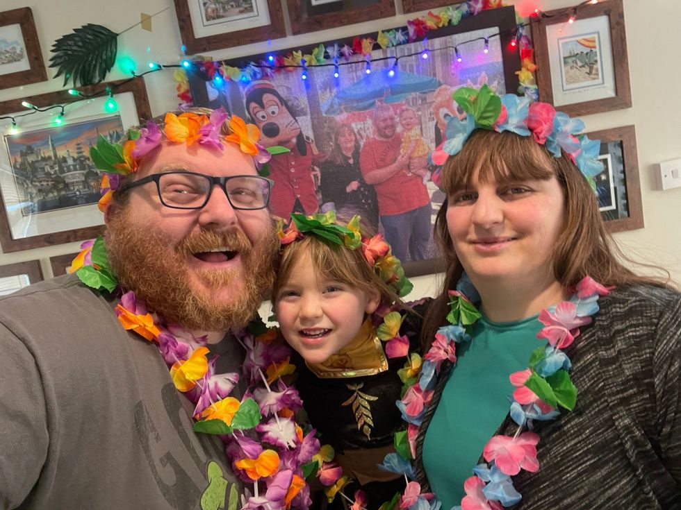 Dom Hodgson and family on a make-believe holiday