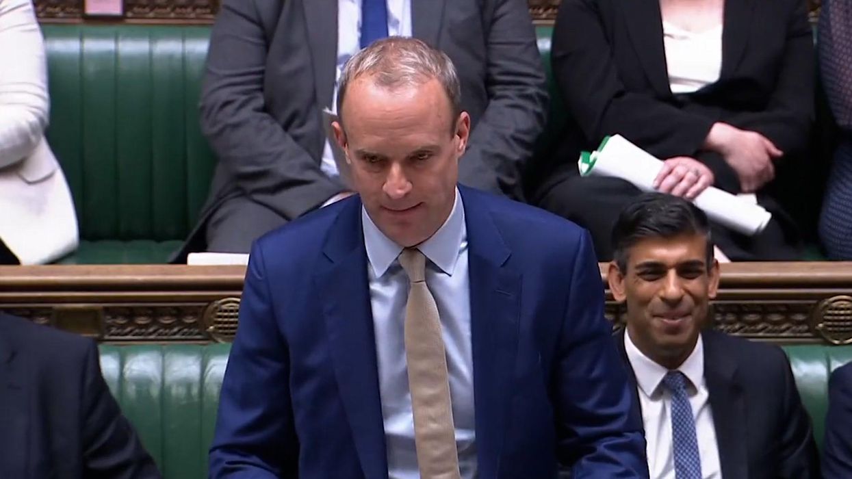 Dominic Raab winked at Angela Rayner and her response said it all