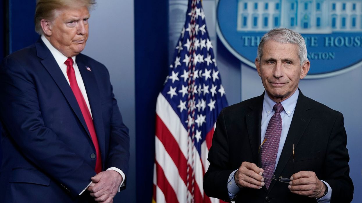 <p>Donald Trump and Dr. Fauci</p>