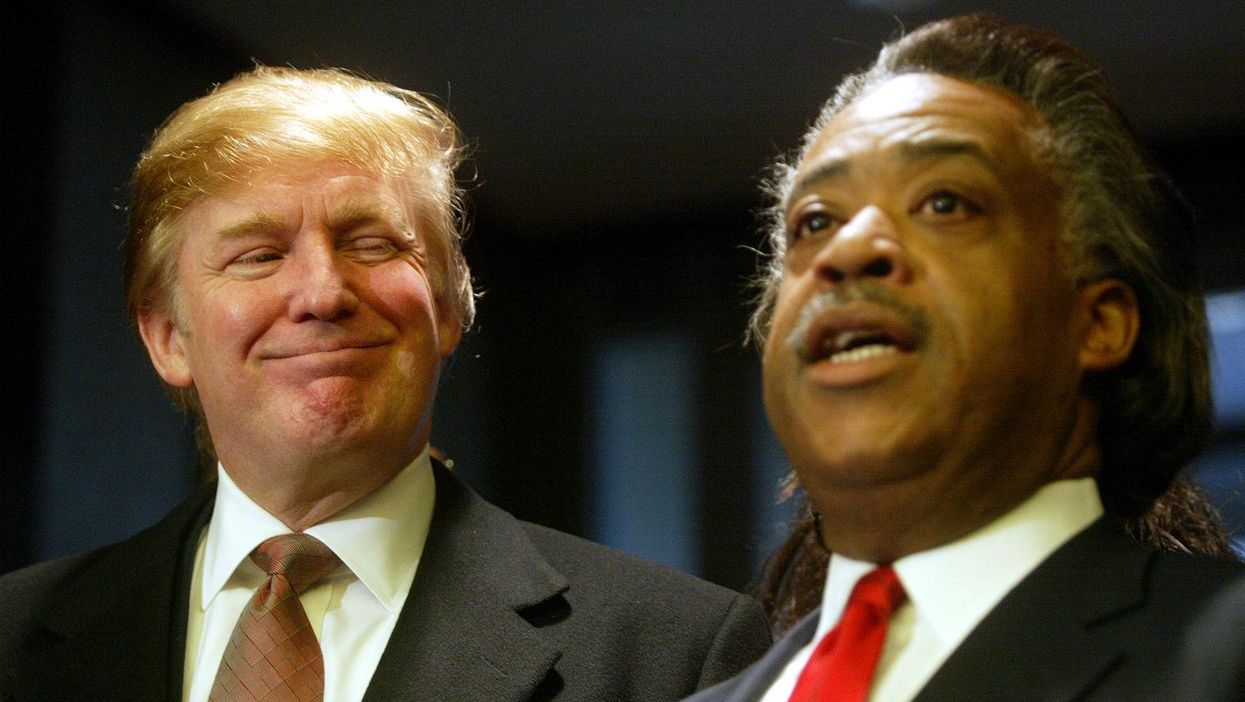 Donald Trump and the Rev Al Sharpton. Picture: Mario Tama/Getty Images