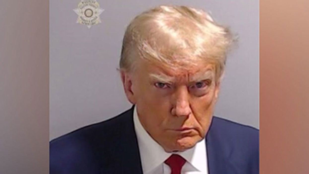 Trump's mugshot has become a bizarre TikTok fusion filter