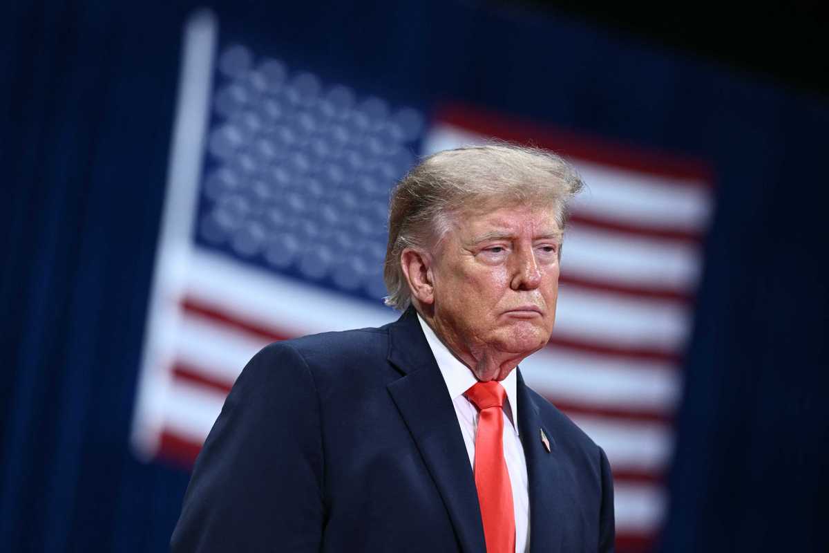 Donald Trump at a rally in Florida.