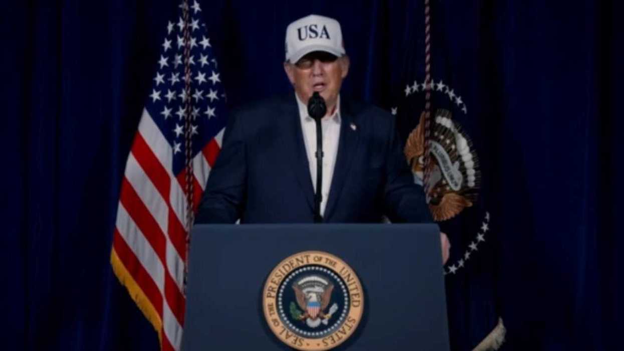 Donald Trump video confirming 'major combat operation' in Iran has internet posting famous Shrek meme