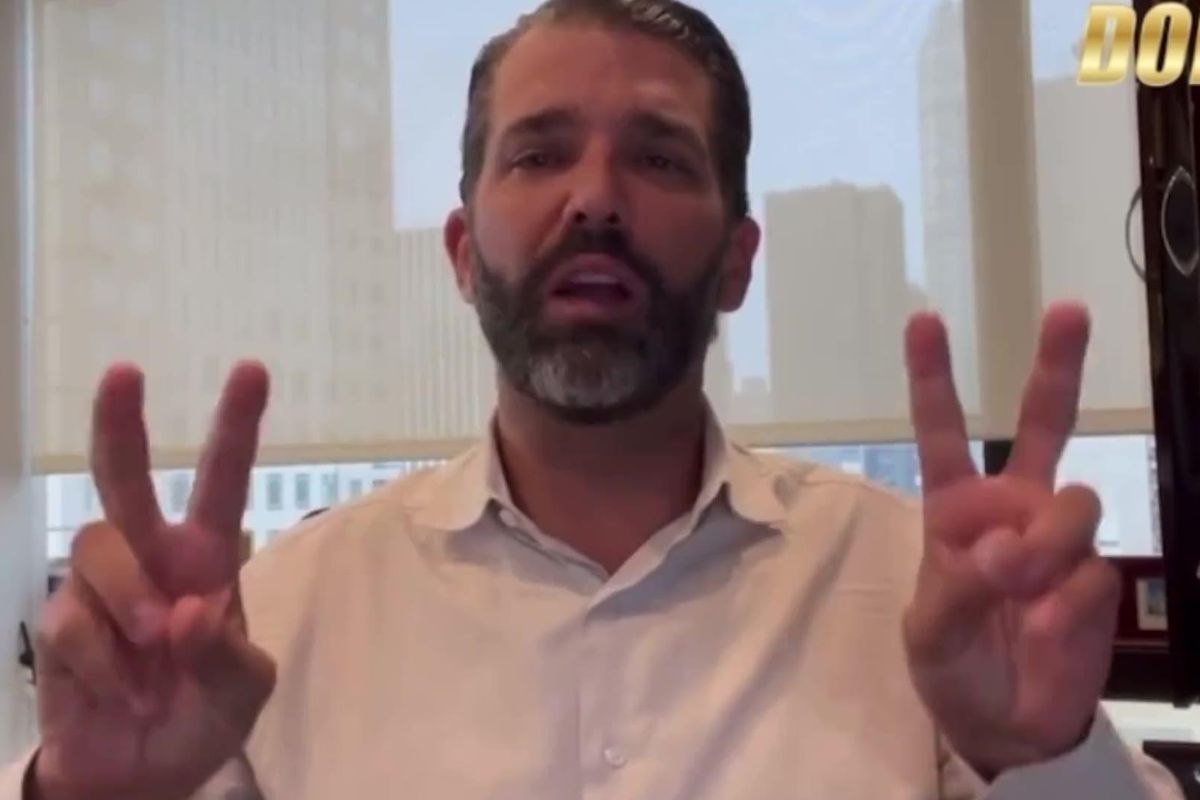 Donald Trump Jr just compared a Trans Lives Matter protest to Jan 6
