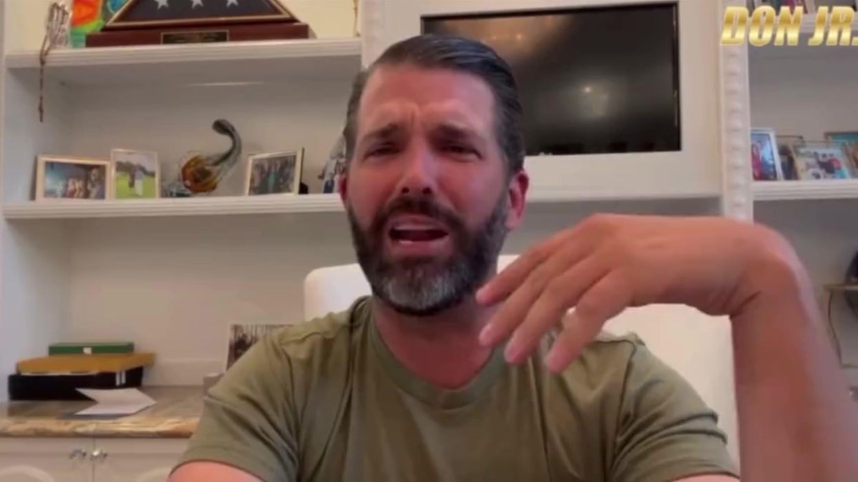 Don Jr says he's still wearing a mask because he's so famous