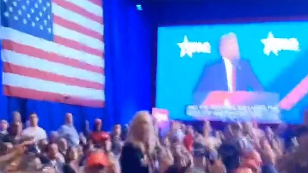 Donald Trump's CPAC speech was interrupted by a very rude song about him