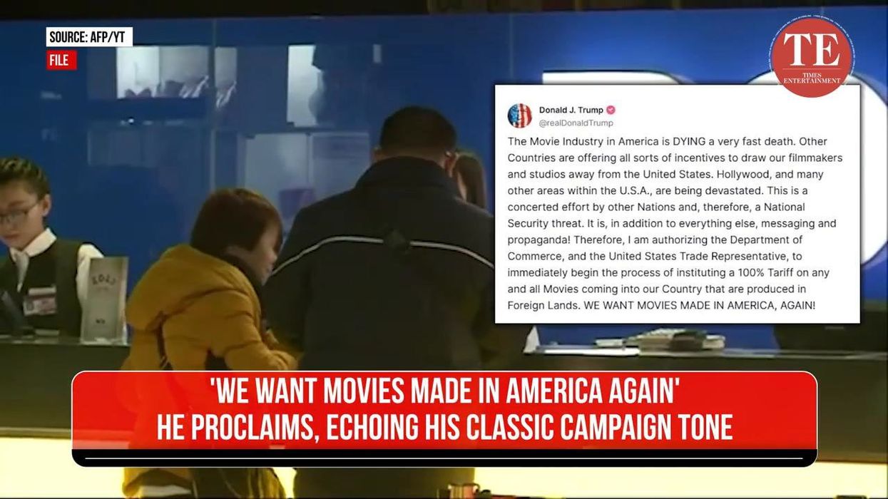 Donald Trump ridiculed as he claims other countries are 'stealing' US movies and filmmakers