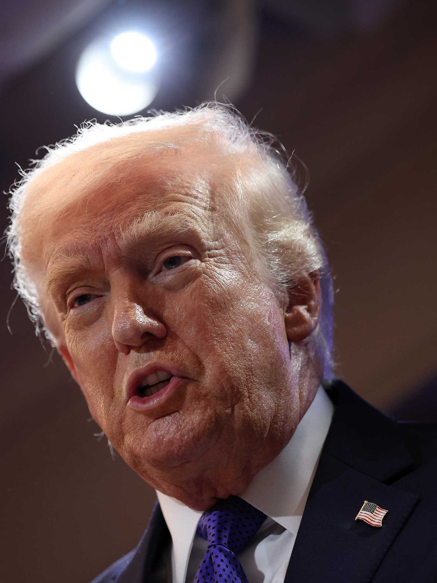 Donald Trump speaking during a White House press conference.