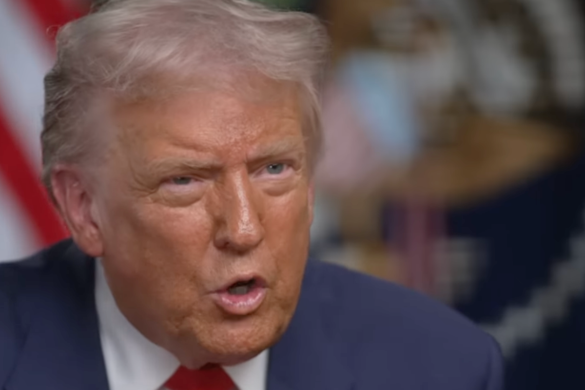 Donald Trump speaking on 60 Minutes.