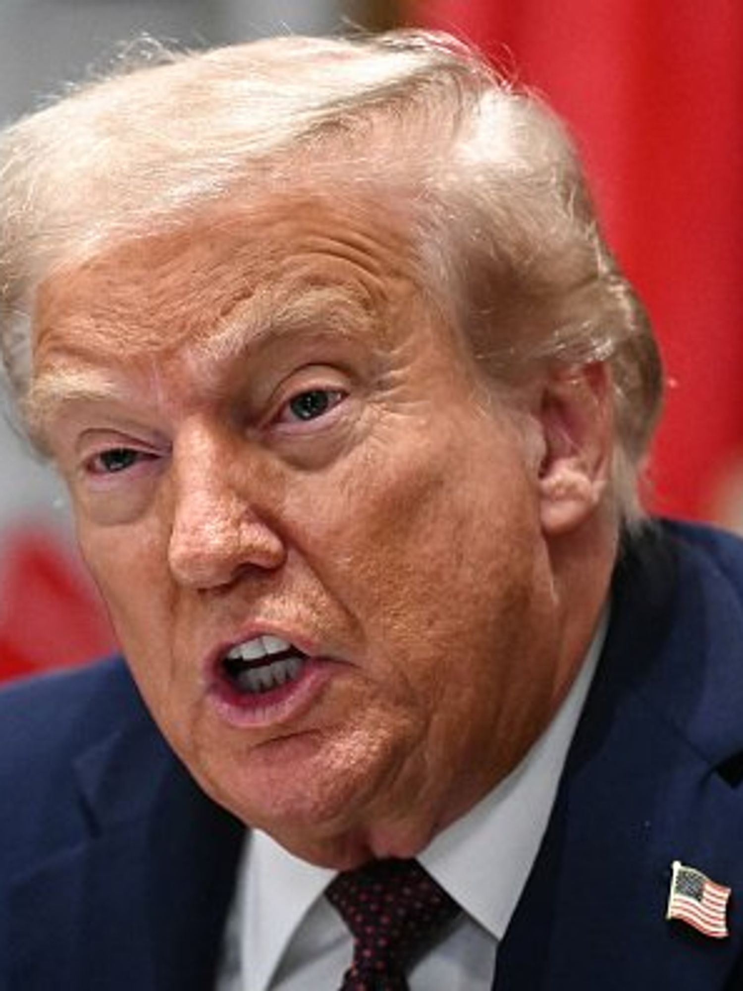 Donald Trump speaks during a cabinet meeting.