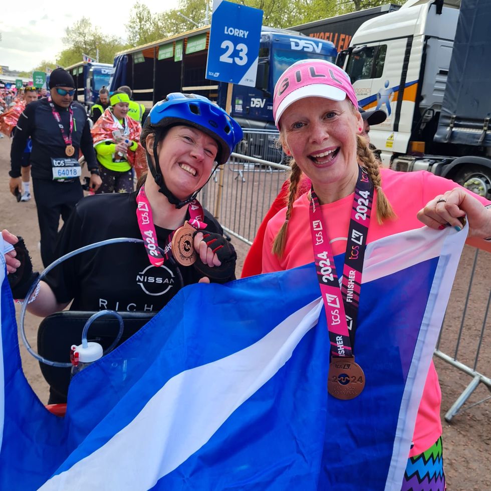 Woman with cerebral palsy makes history at London Marathon