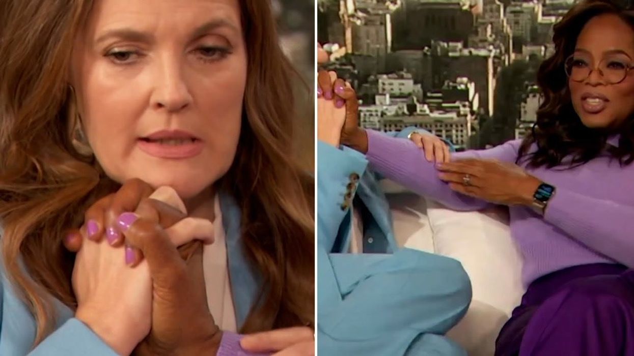 Drew Barrymore sparks debate after 'caressing' Oprah during interview