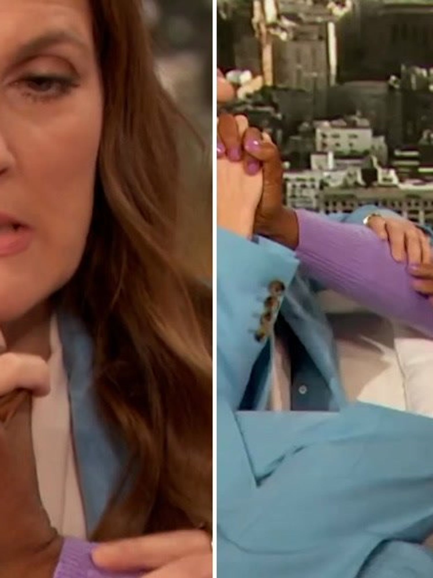 Drew Barrymore sparks debate after 'caressing' Oprah during interview