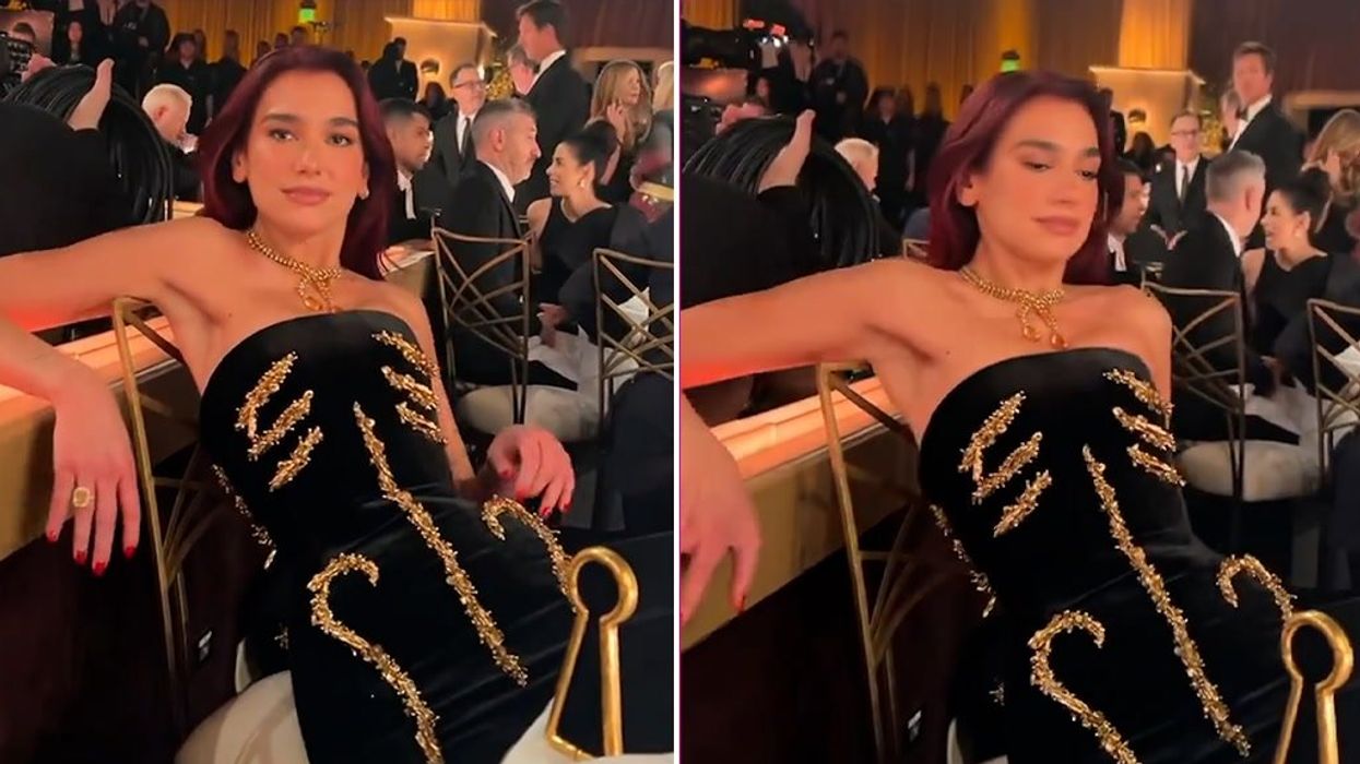 Dua Lipa shares video of just how hard it was to sit down in Golden Globes dress