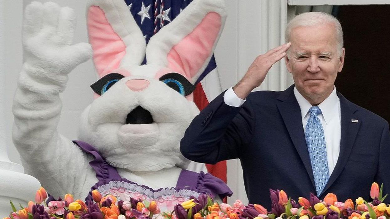 Easter bunny appears to drag Joe Biden away from Afghanistan questioning