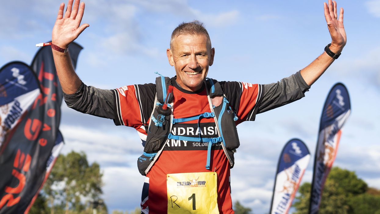 Eddie Towler, 53, from Bradford, won the Cateran Yomp in a record time of 9.53 (David Cheskin/ABF)