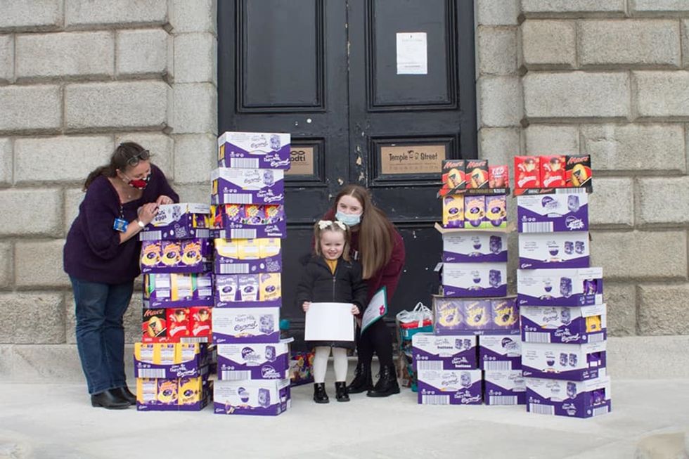 Irish sisters bring community together giving children in hospital Easter eggs