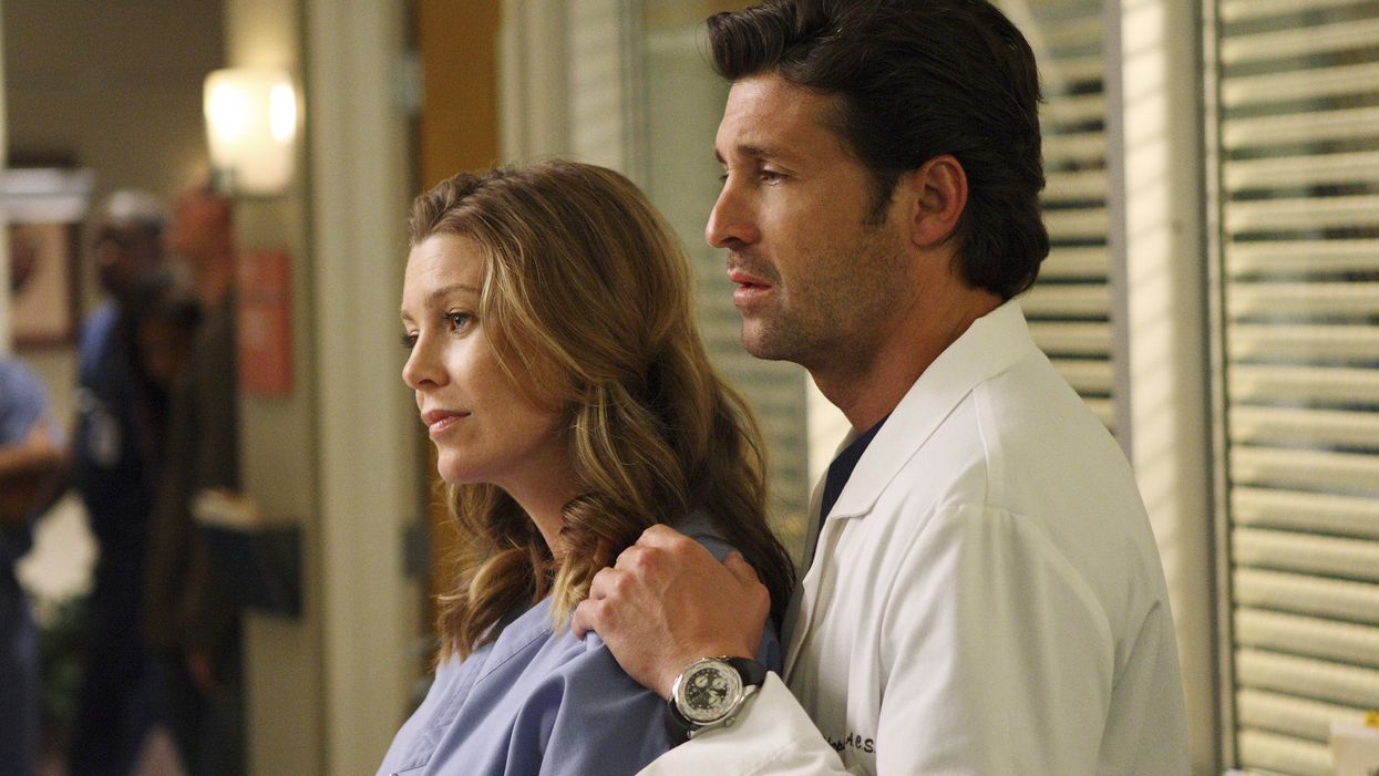 <p>Ellen Pompeo and Patrick Dempsey in Grey’s Anatomy</p>