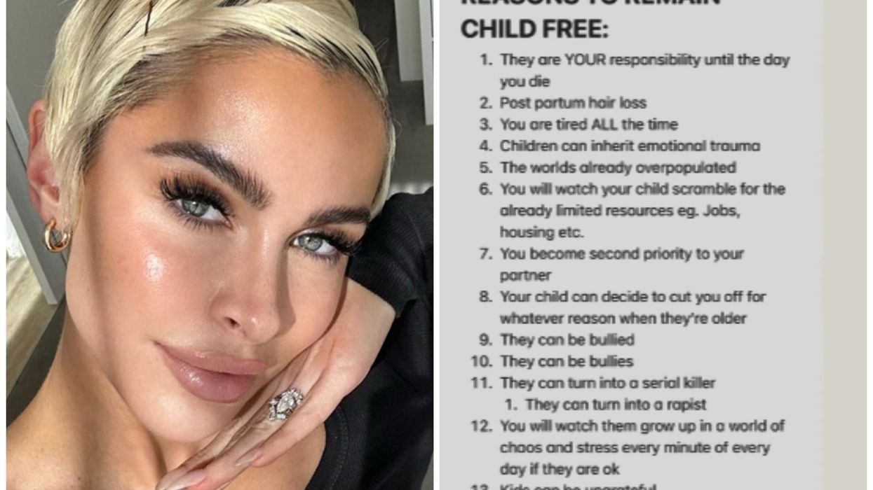 Model drops jaws with list of '118 reasons not to have kids'