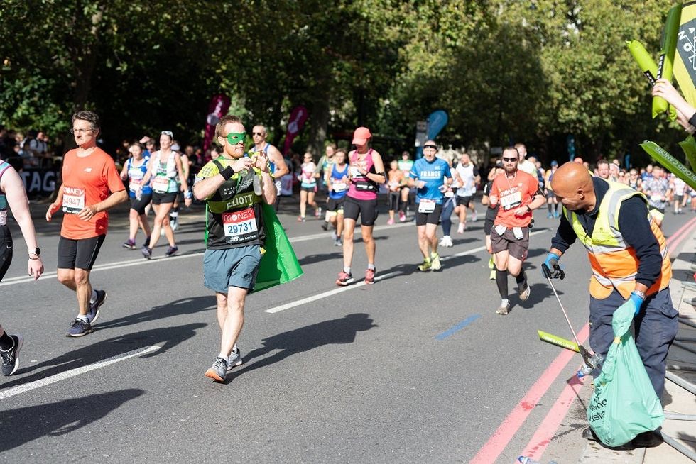 Elliott wearing a mask and cape (Anthony Nolan/PA).
