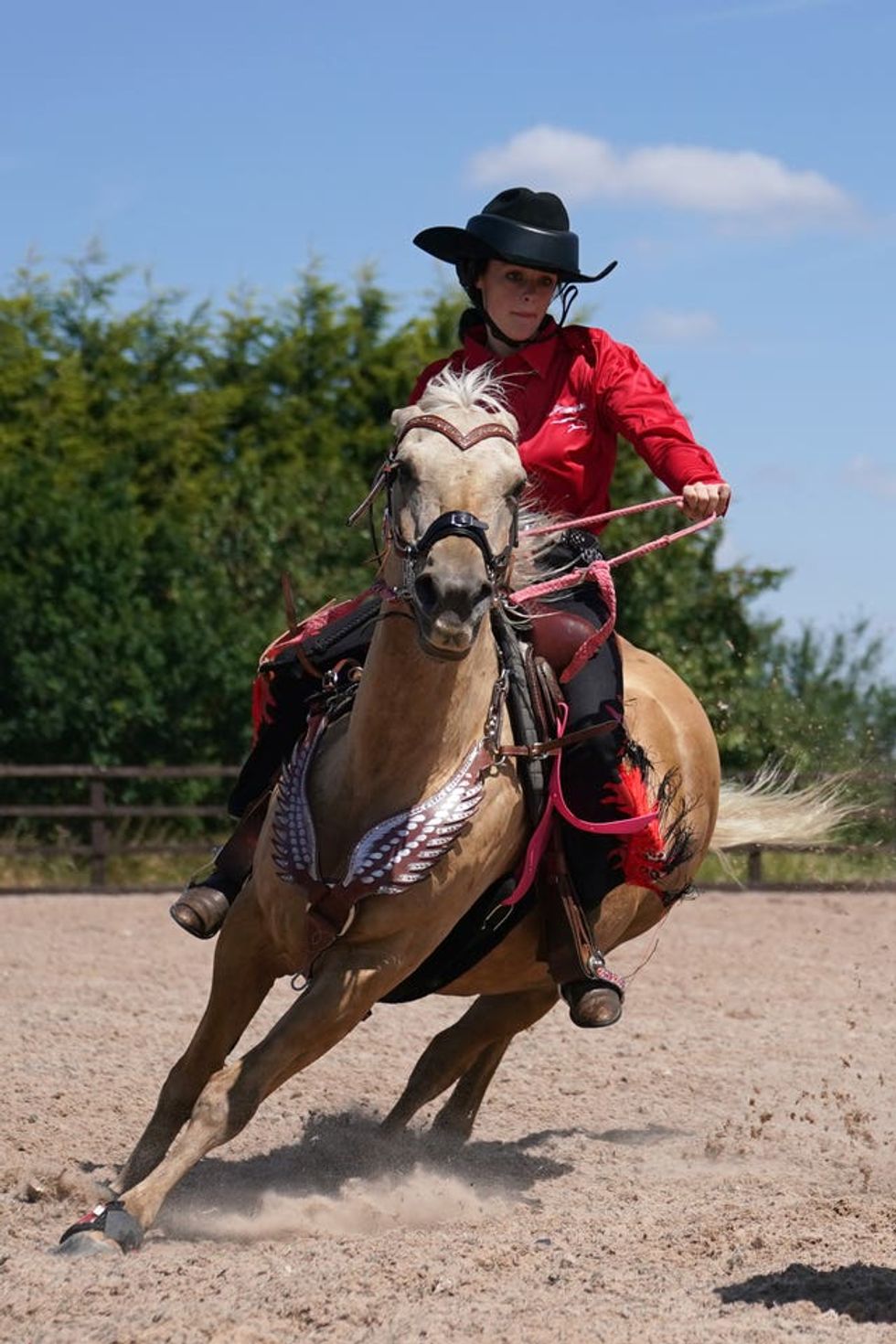 Eloisa during a training run on Peaches