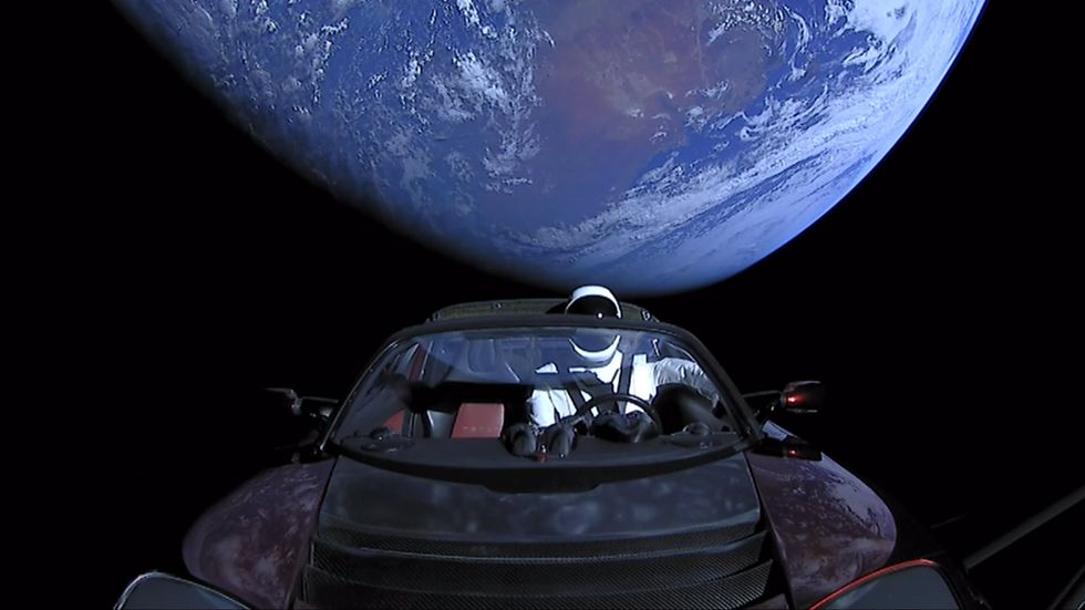 Elon Musk's Tesla Roadster was launched into space in February 2018