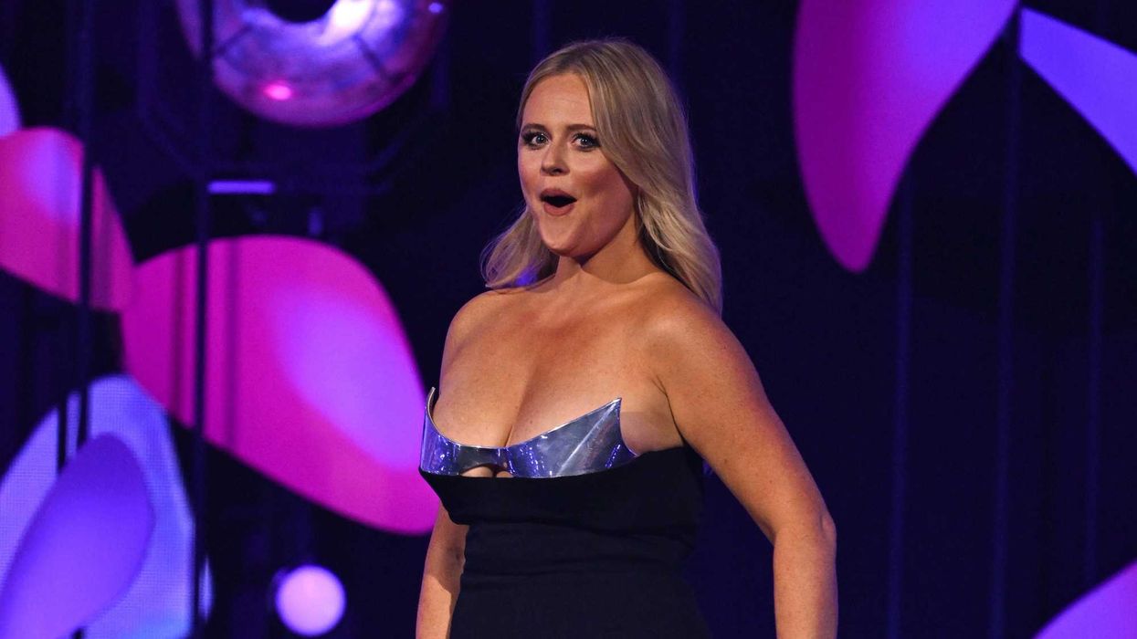 Emily Atack says an Inbetweeners star got too excited while filming a sex scene