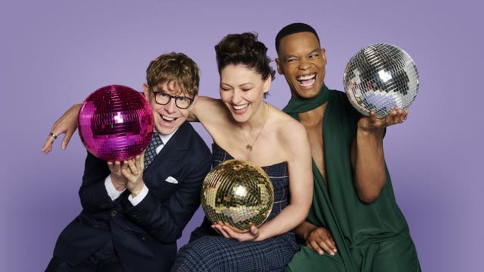 Emma Willis, Johannes Radebe and Josh Widdecombe