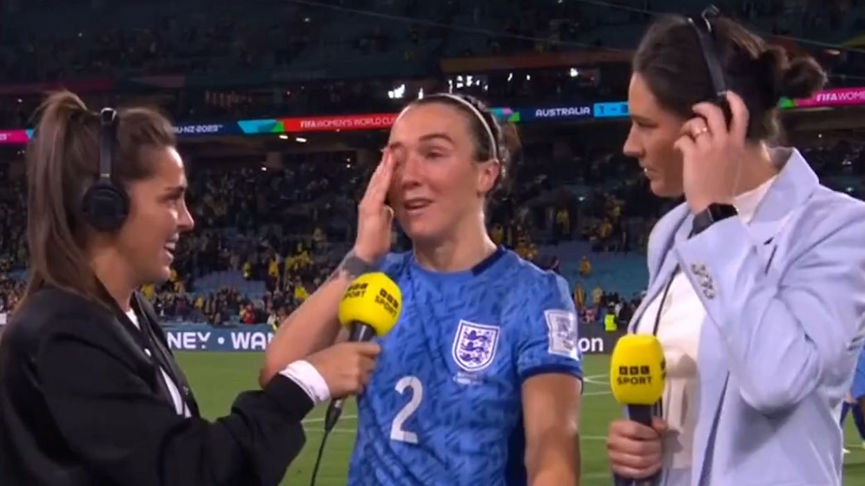 Lucy Bronze appears to leave Gianni Infantino hanging in awkward presentation handshake