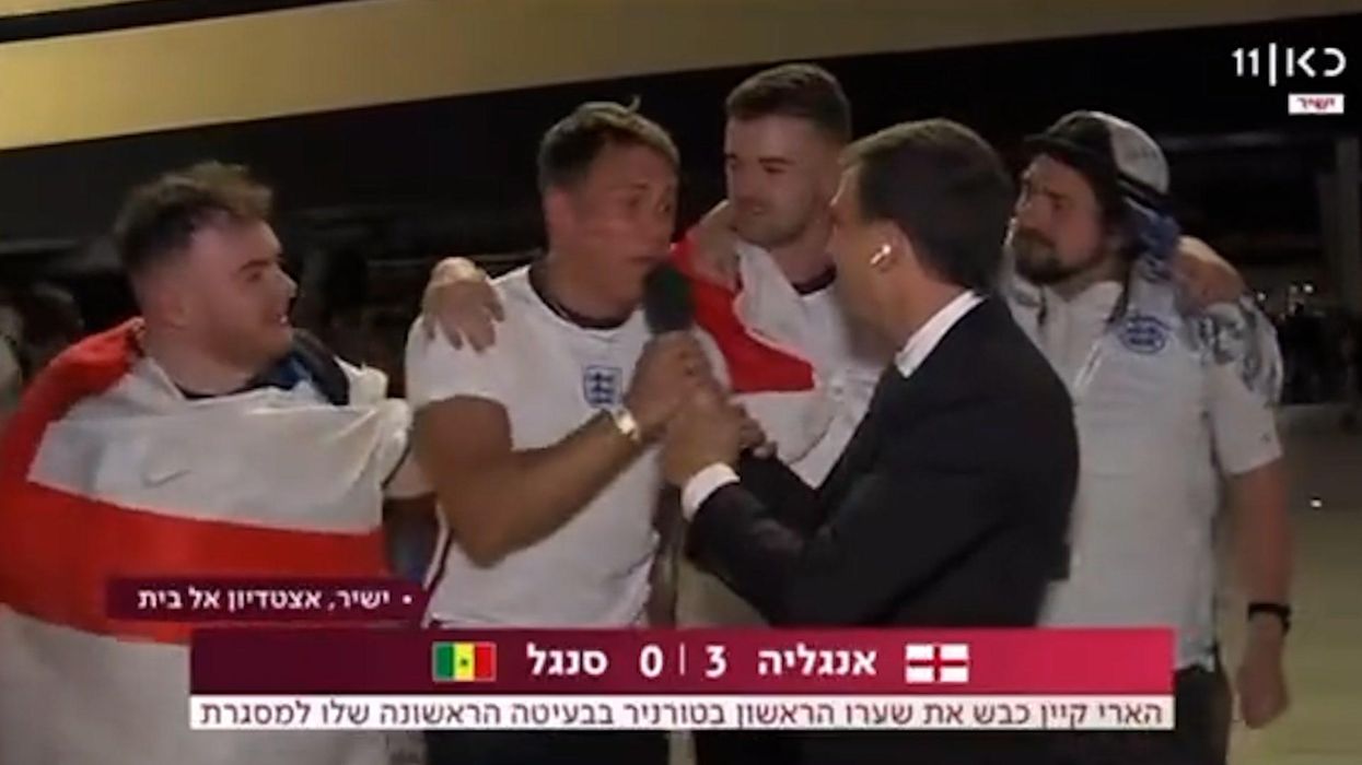 England fan yells 'free Palestine' on Israeli TV after World Cup win