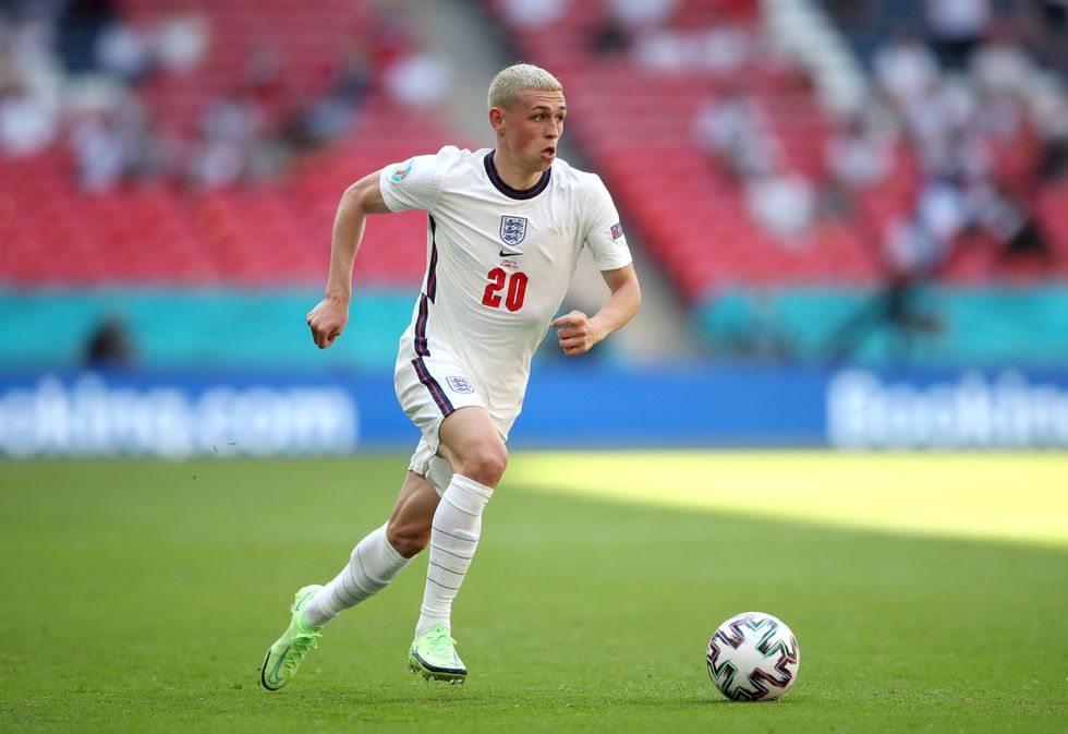 England\u2019s Phil Foden during the UEFA Euro 2020 Group D match at Wembley Stadium, London
