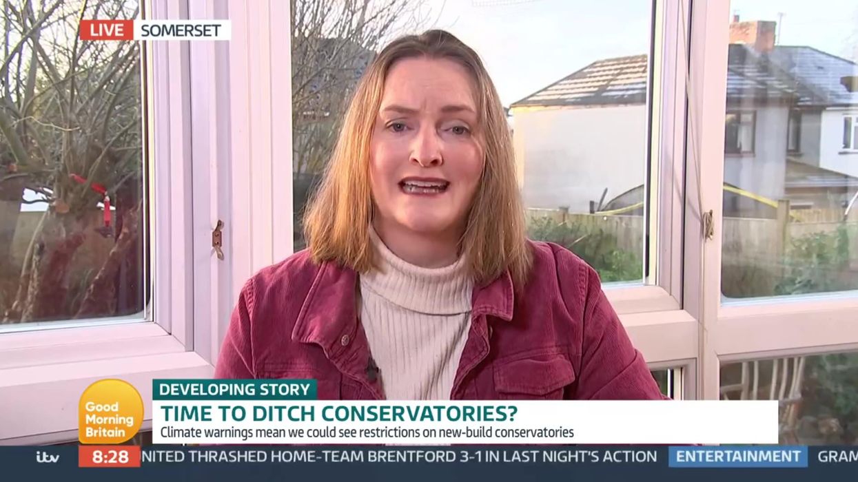 Environmentalist tells people to stop buying conservatories despite sitting in one