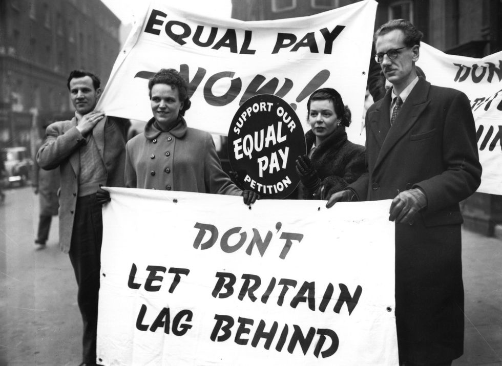 Equal pay campaigners in 1954