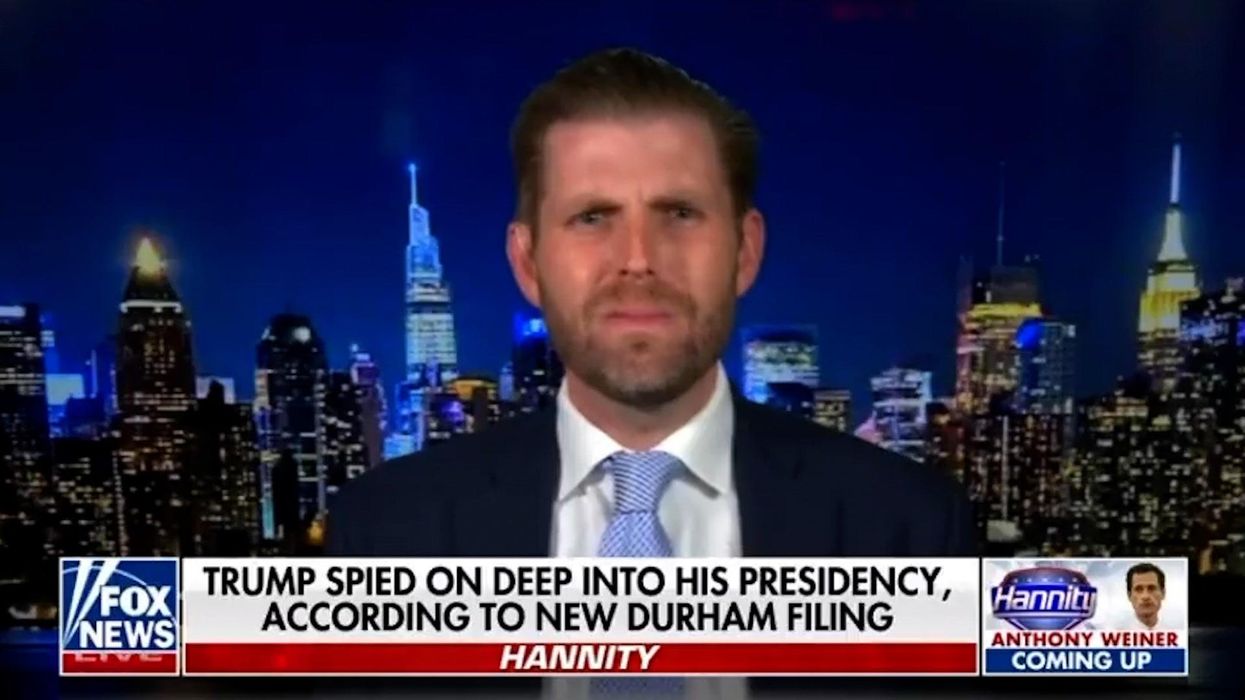 Eric Trump almost breaks down during Fox News interview