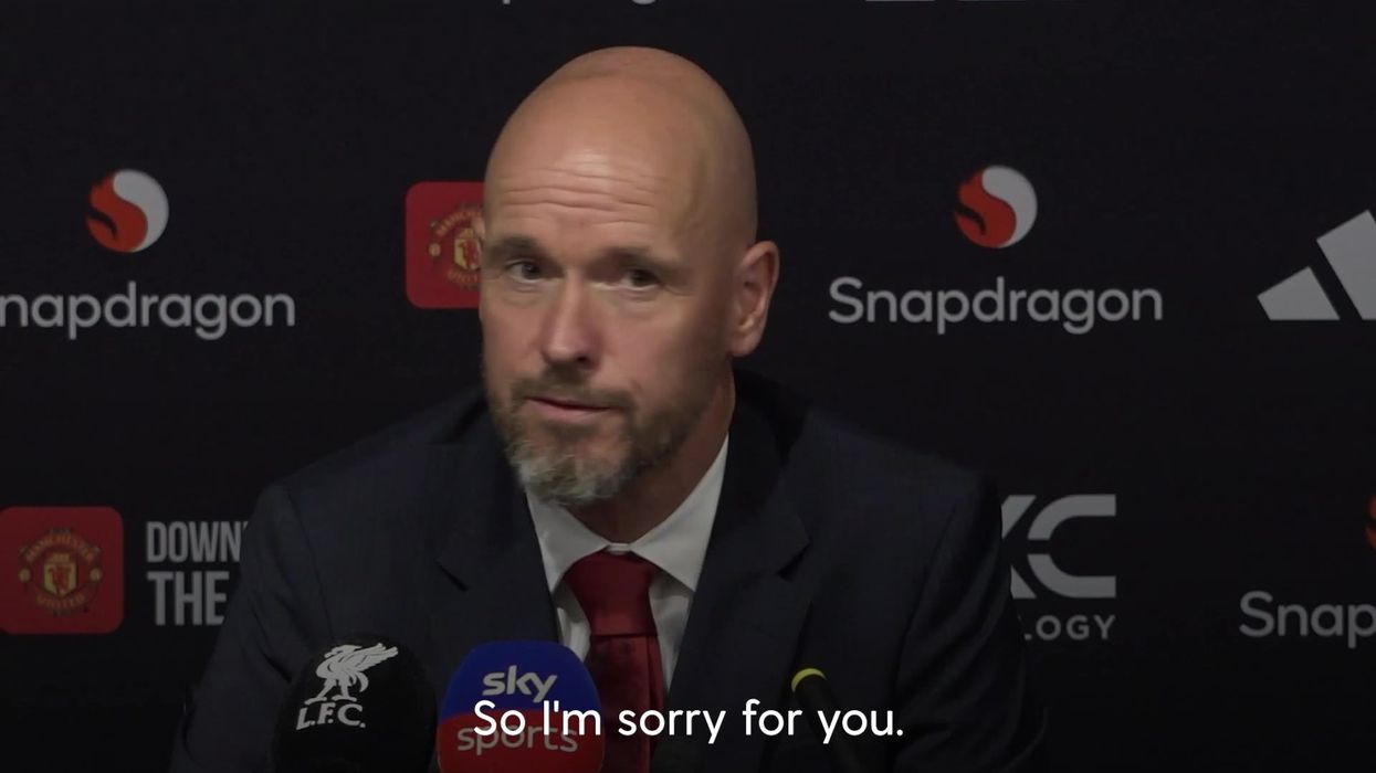Football fans all make the same joke about Erik Ten Hag as Man Utd are hammered by Liverpool
